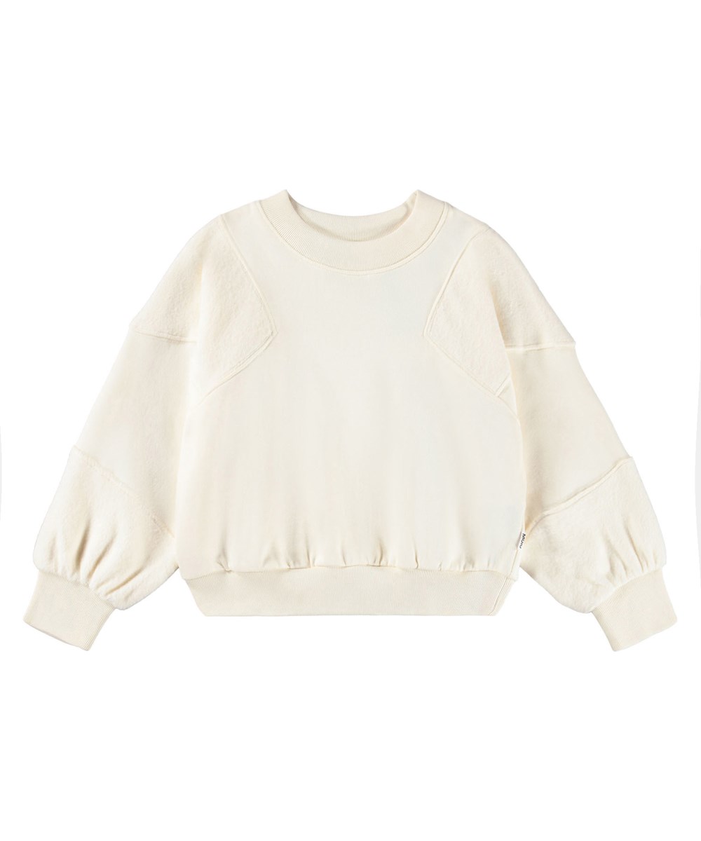 Marion - Buttercream - Crèmekleurige kindersweater gemaakt van biologisch katoen.