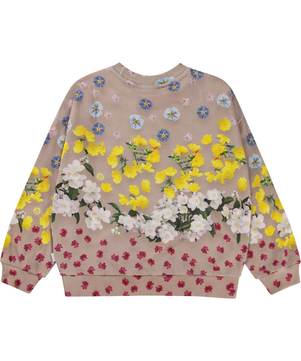 Maxi - Magical Flowers - Beige sweater met bloemenprint