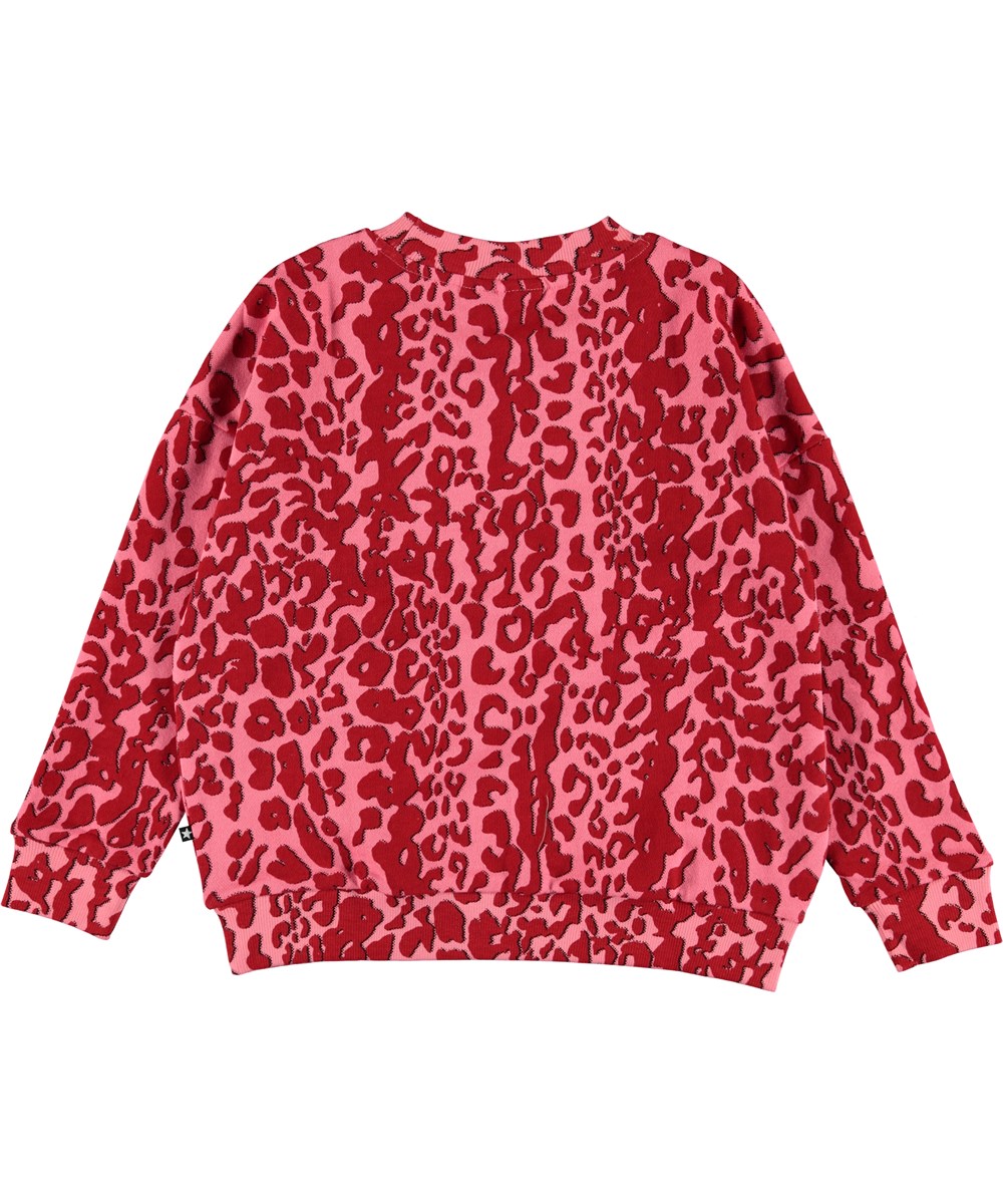 Maxi - Pink Leo - Roze en rode luipaardtrui