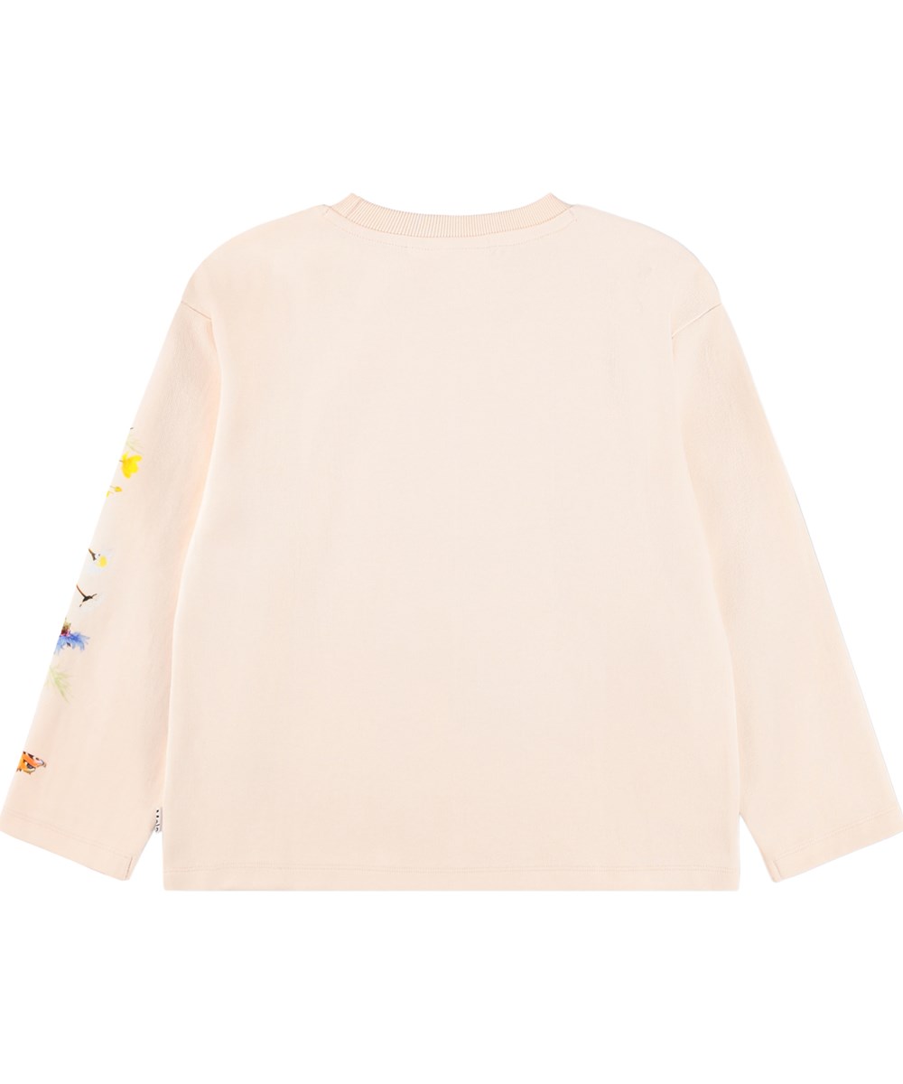 Mountoo - Meadow Horse - Roze kindersweater met een paardenprint gemaakt van biologisch katoen 