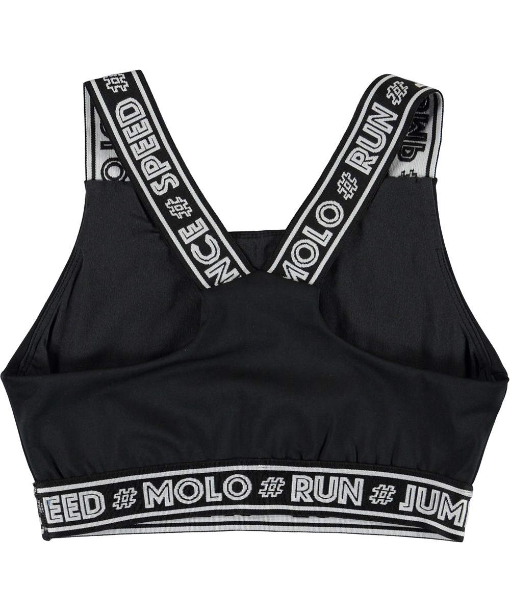 Oliviana - Black - Korte zwarte sporttop