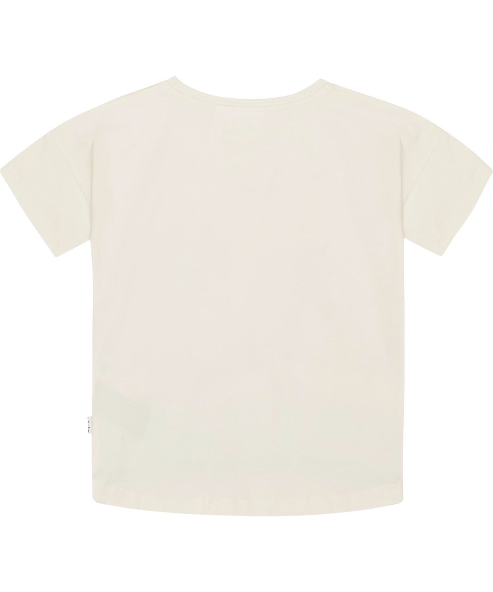 Raeesa - Horse On Beach - Witte biologische katoenen t-shirt met paardenprint