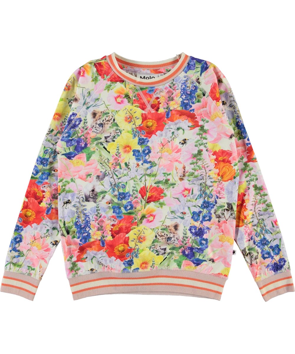 Raewyn - Hide And Seek - Biologische sweater met bloemenprint 
