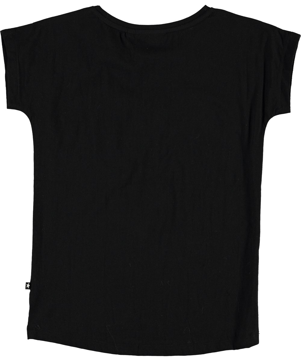 Ragnhilde - Black - Zwarte vlinder t-shirt