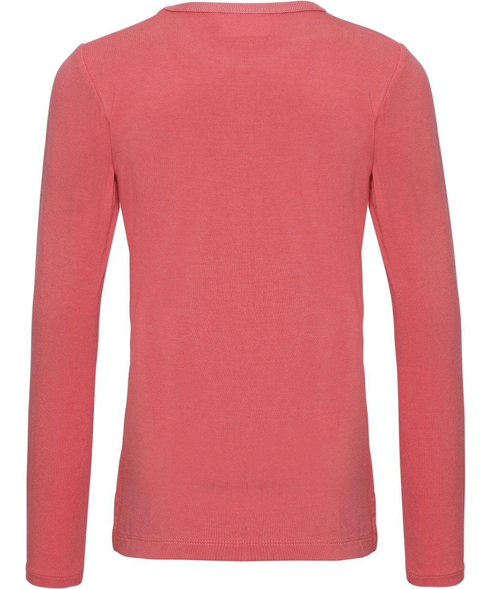 Ramona - Poppy - Koraalrode shirt met lange mouwen 