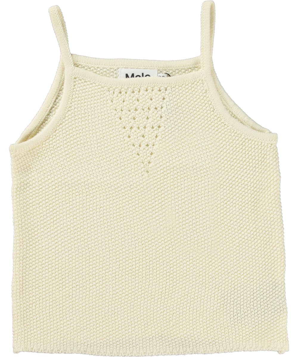 Ranita - Pearled Ivory - Lichtgele gebreide  topje