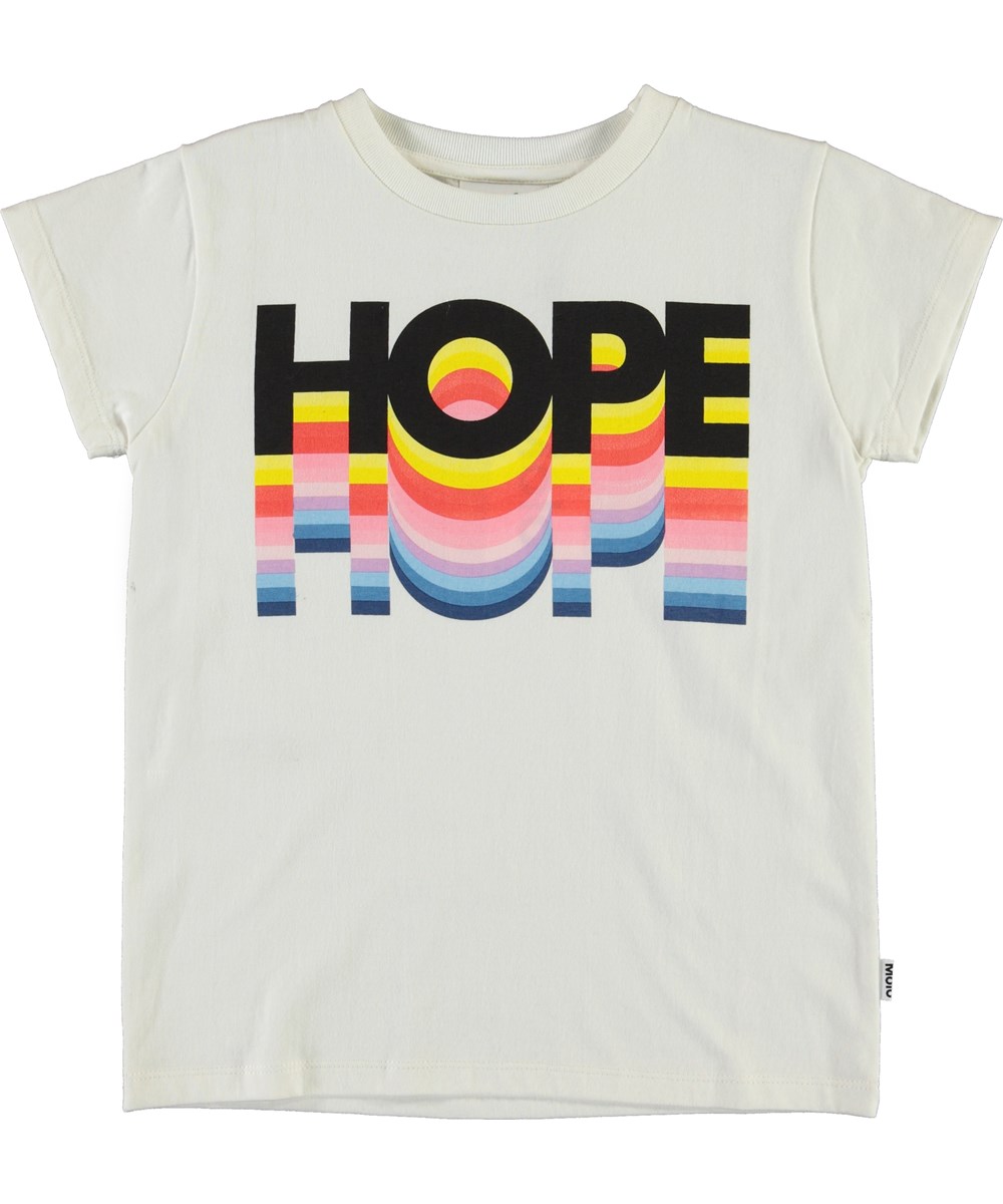Ranva - Hope Rainbow Tee - Biologische regenboog ‘Hope’ t-shirt