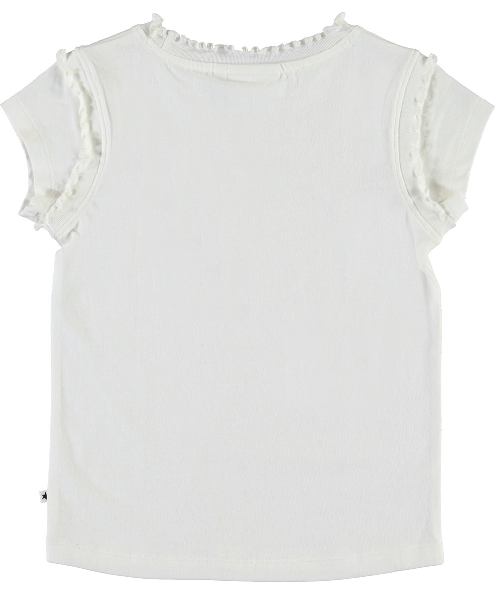 Rasa - White Star - Witte top met ruches