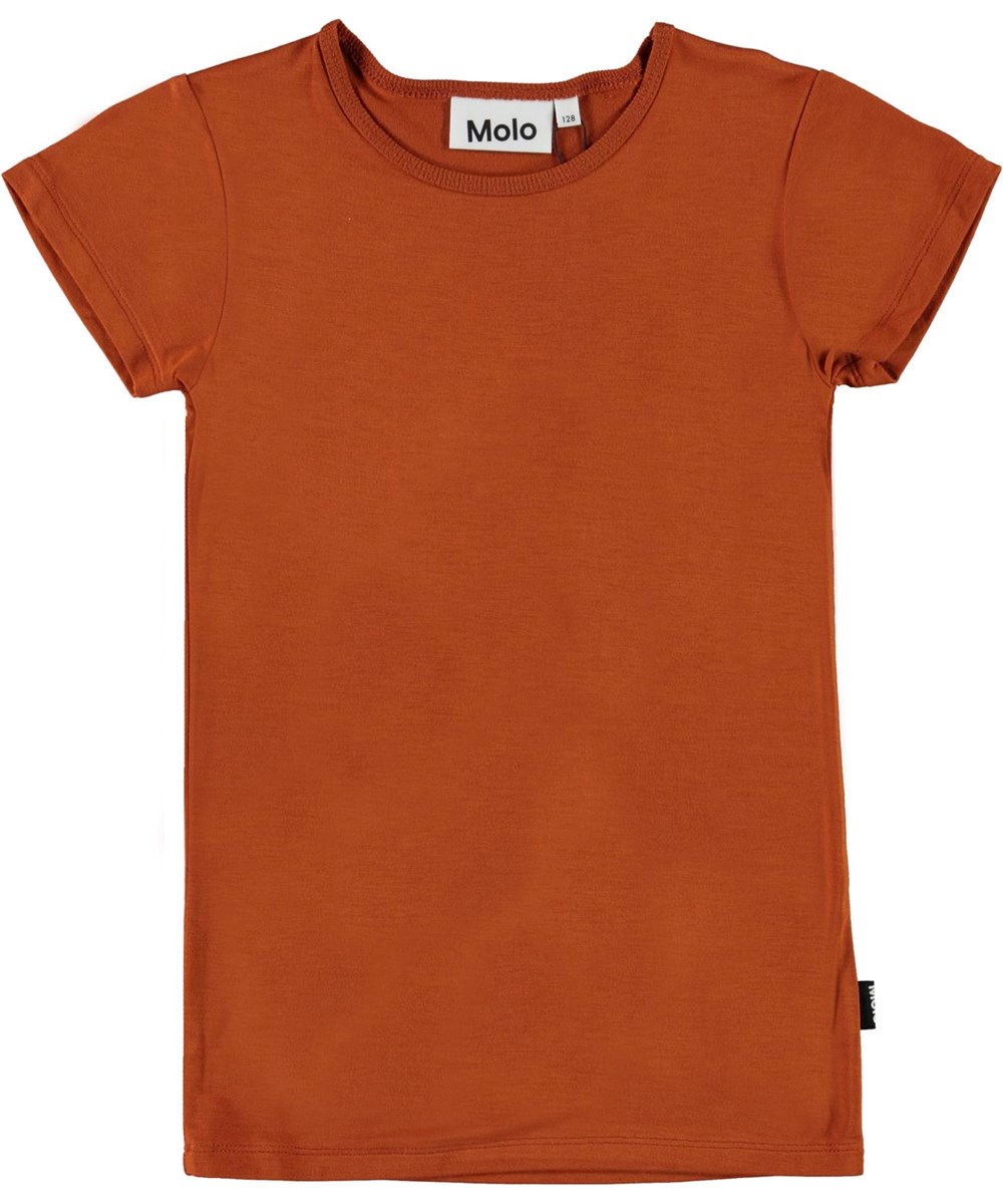 Rasmine - Autumn - Bruine biologische t-shirt