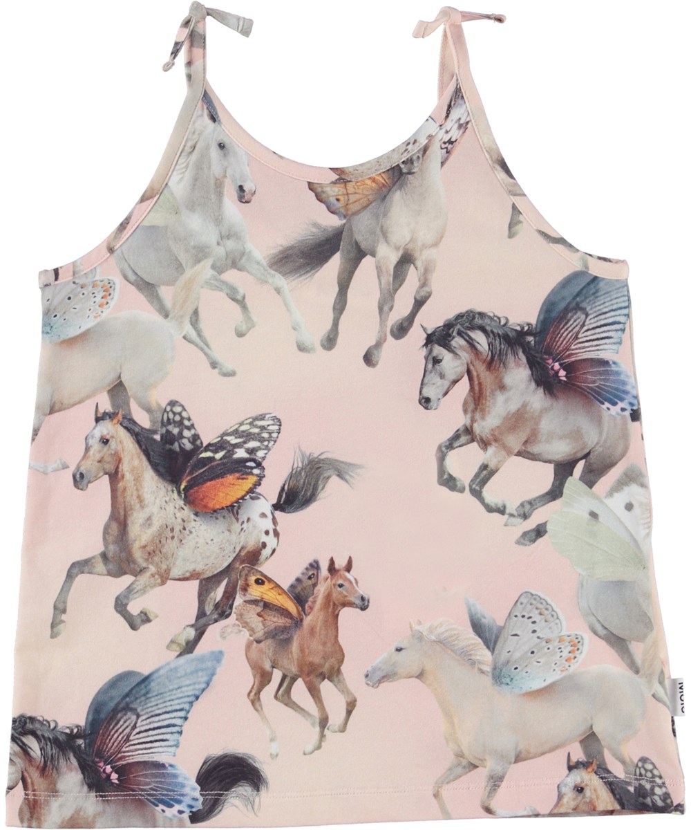 Reba - Fairy Horses - Roze hemdje met een paardenprint