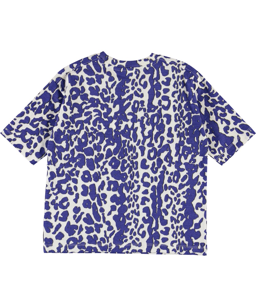 Reen - Blue Leo - Biologische blauwe luipaard t-shirt