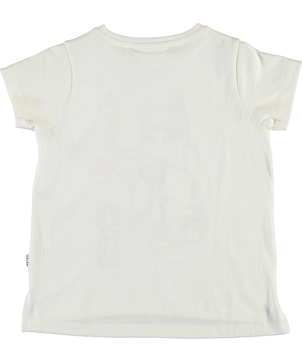 Reenasa - Ninja Kitty - Witte biologische t-shirt met ninjakat