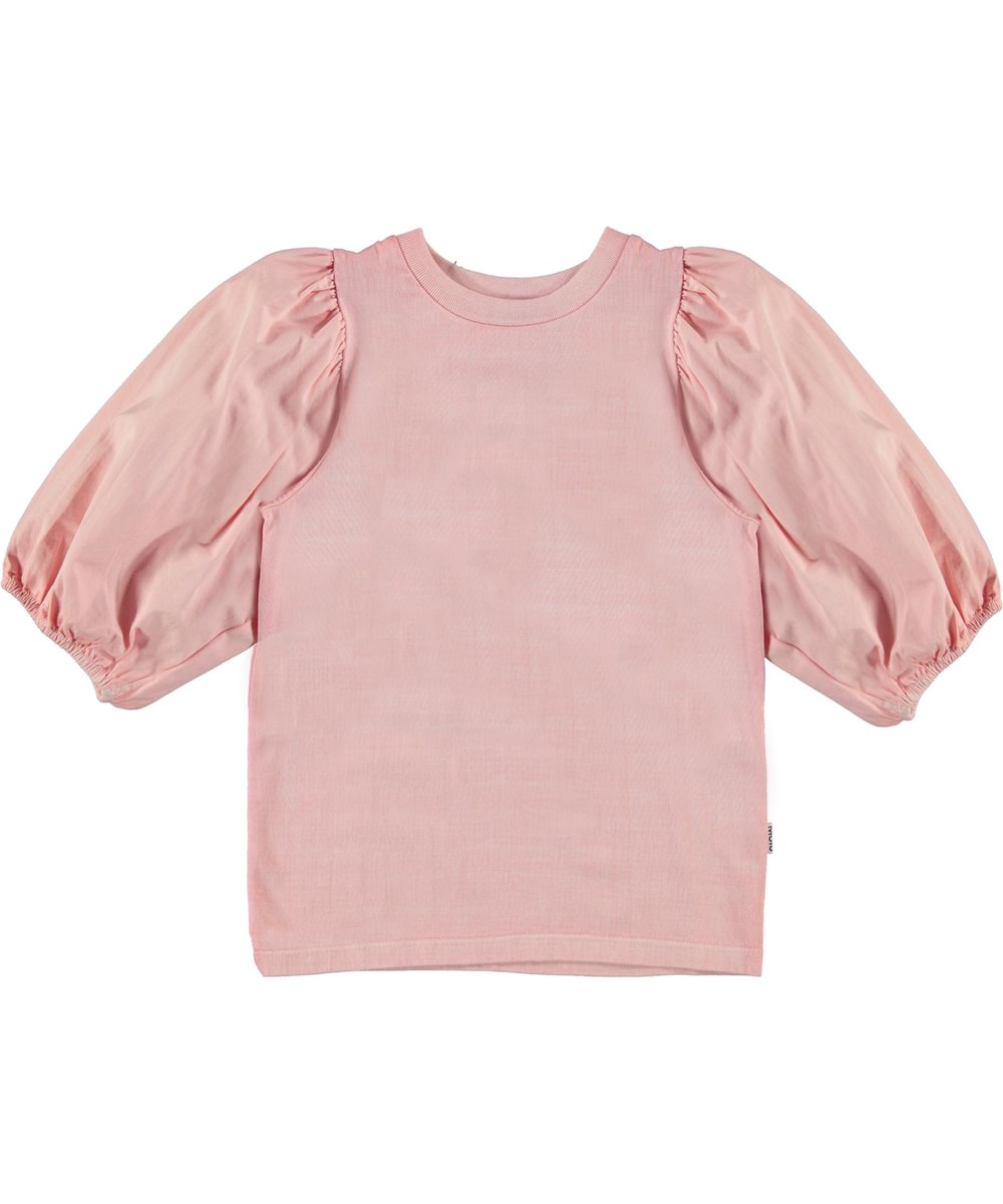 Rica - Rosequartz - Biologische shirt met pofmouwen 