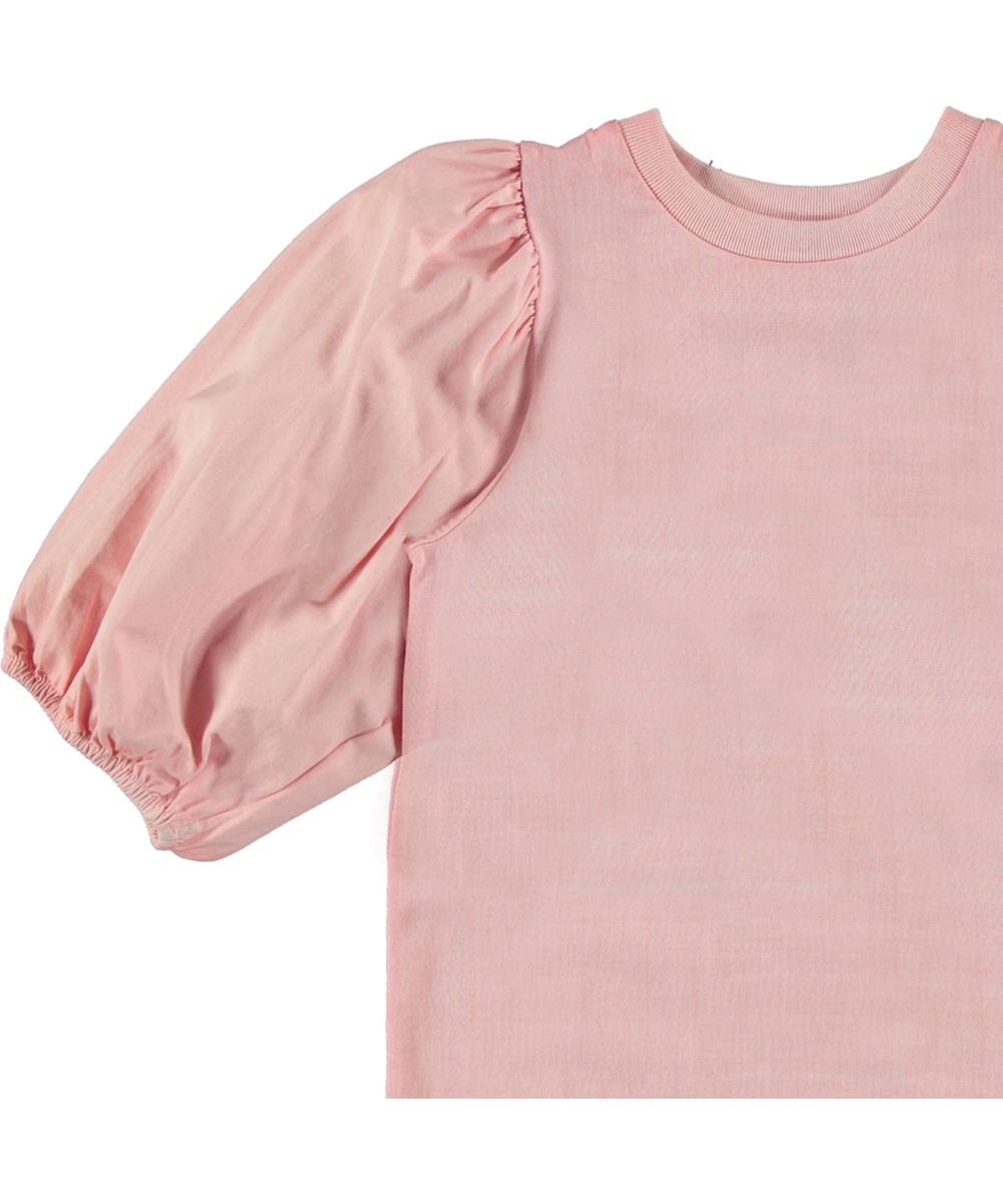 Rica - Rosequartz - Biologische shirt met pofmouwen 