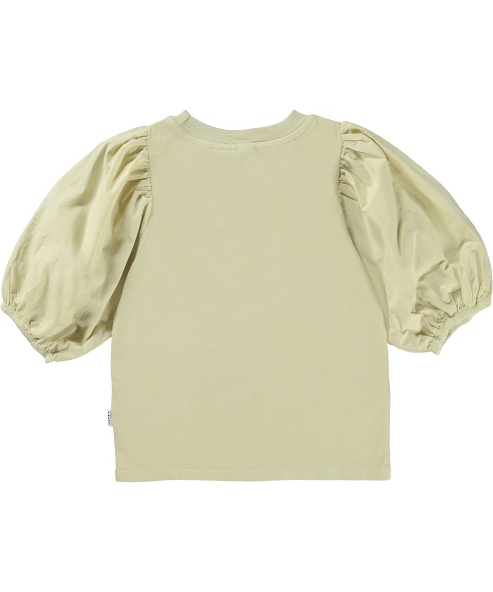 Rica - Vanilla - Lichtgele top met pofmouwen