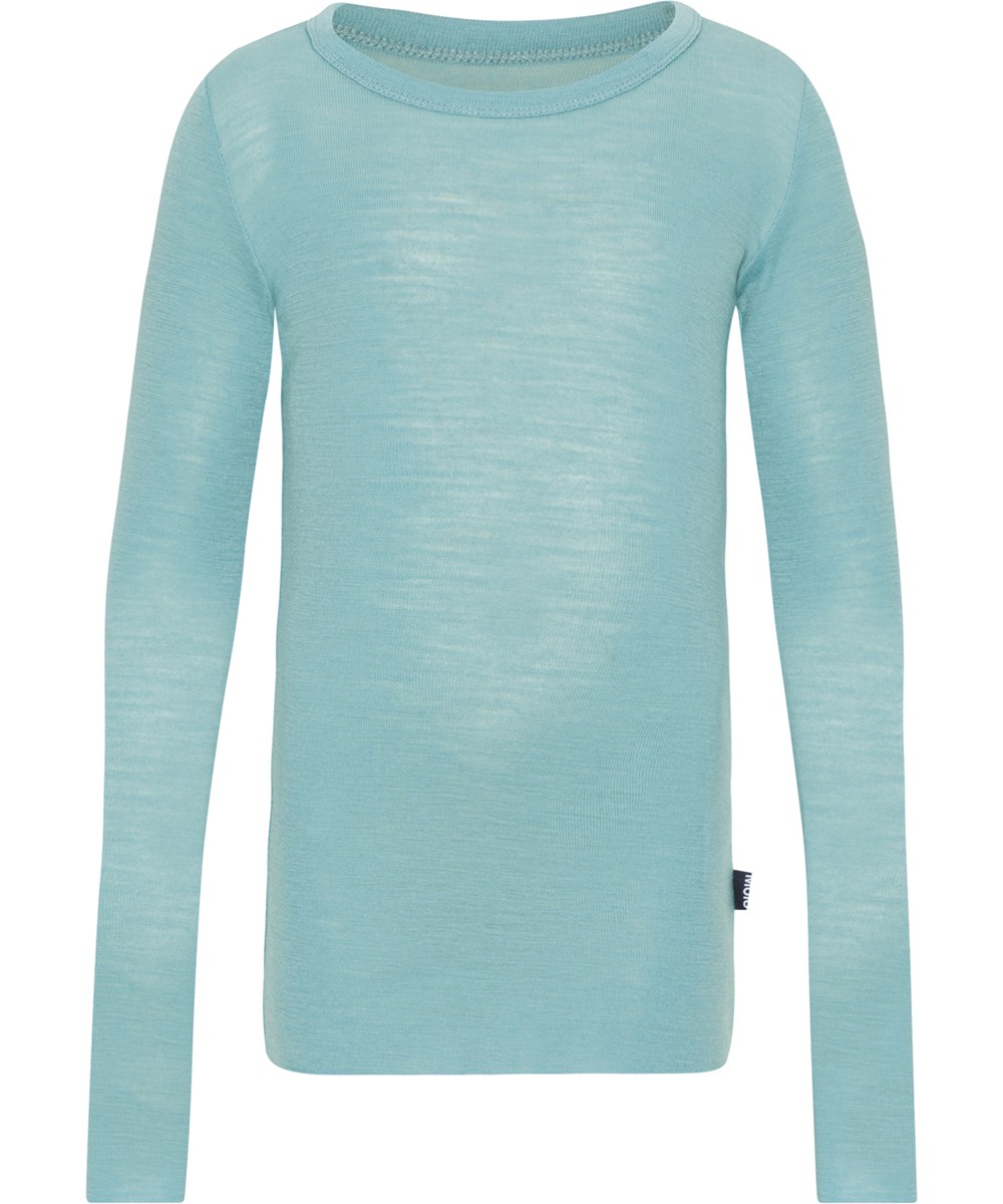Rihanna Wool - Calm - Lichtblauwe top in merinowol