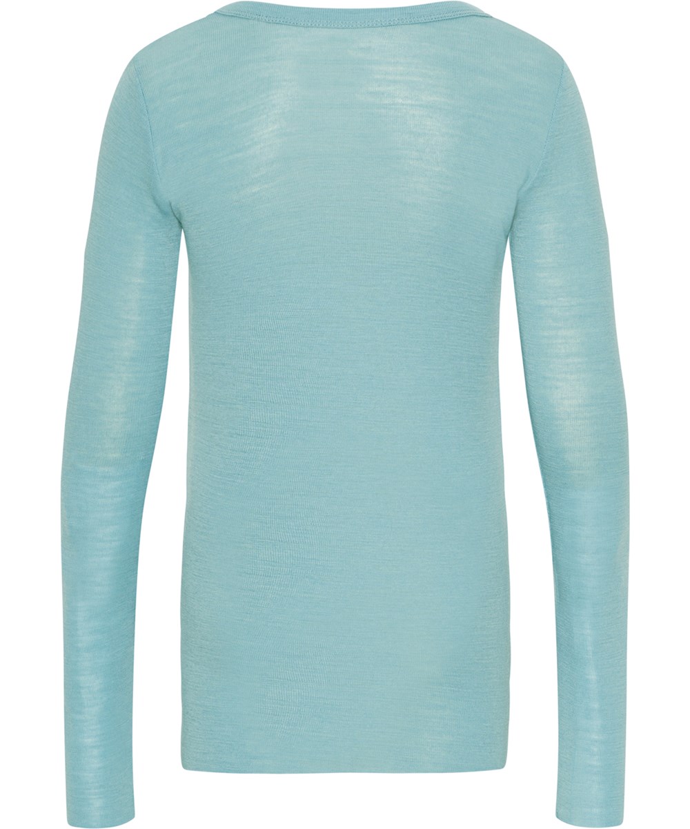Rihanna Wool - Calm - Lichtblauwe top in merinowol