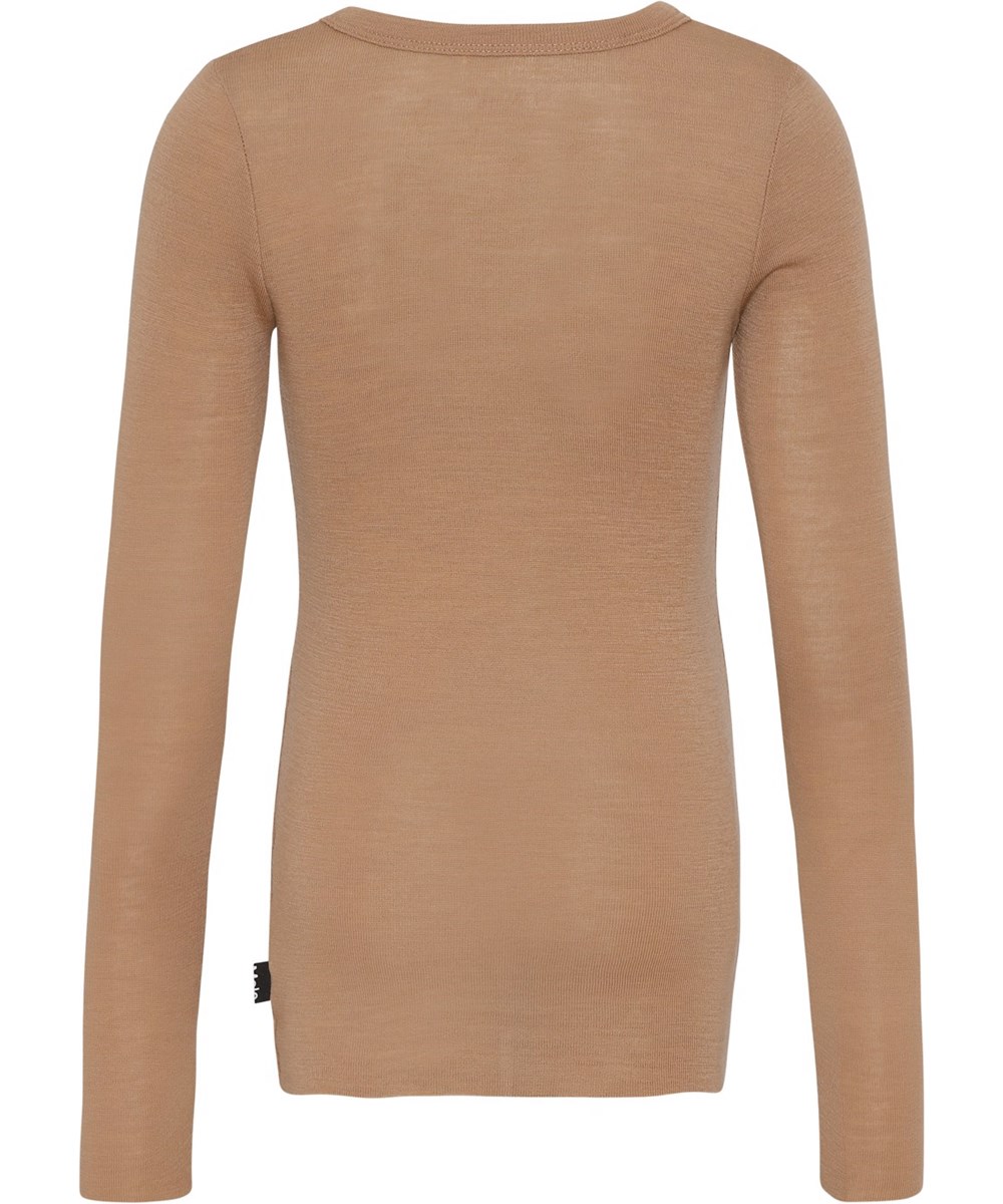 Rihanna Wool - Rose Mist - Basis wollen top in oudroze