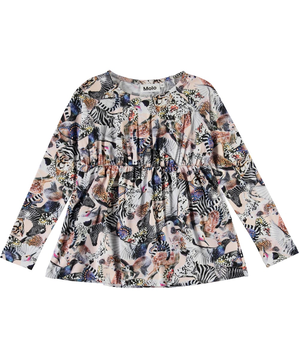 Rina - Twister - Biologische shirt met dierenprint