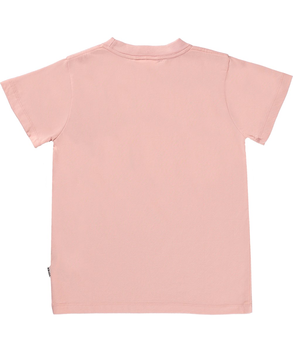 Road - Space Happy - Roze biologische t-shirt met smiley