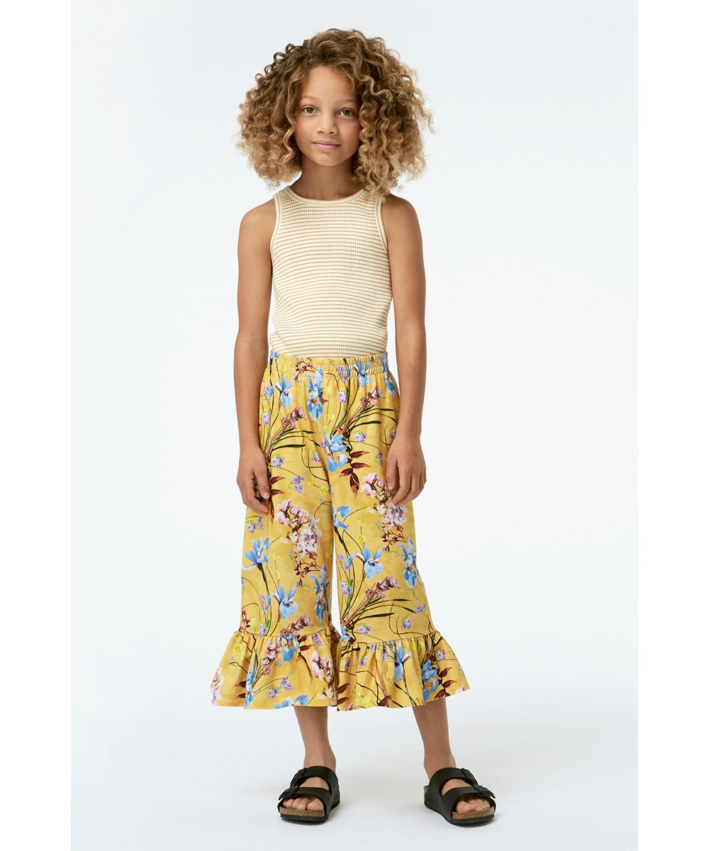 Roberta - White Yellow Stripe - Biologische geel en wit gestreepte hemdje