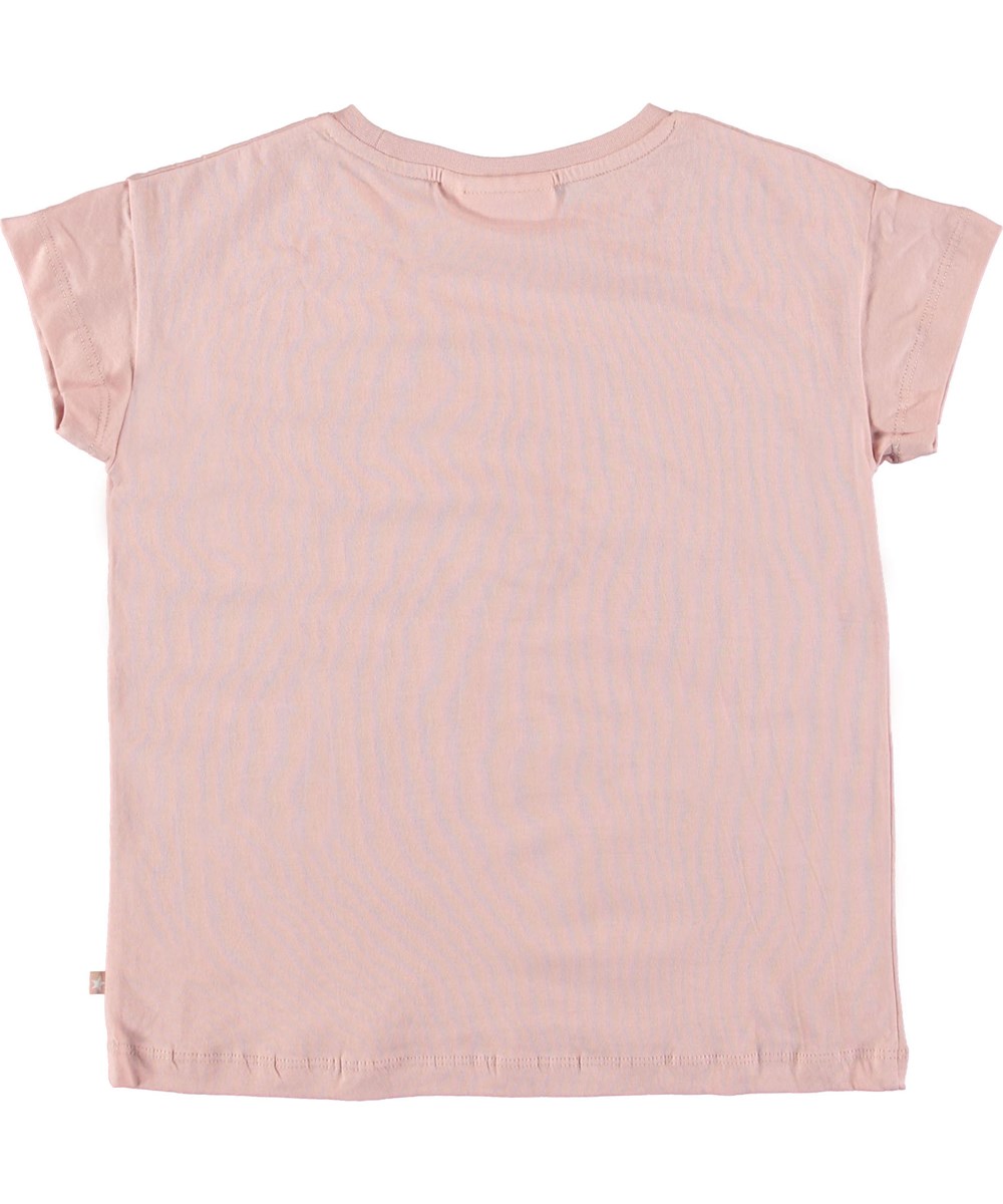 Robine - Gold Palms - Roze t-shirt met gouden palmen.