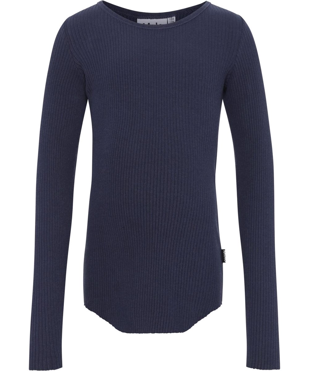 Rochelle 2-Pack - Multi Blue - Biologische 2-pak shirts in blauw en gestreept