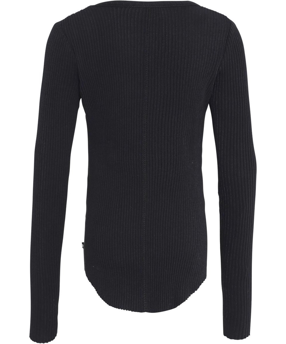 Rochelle - Black - Zwarte rib trui