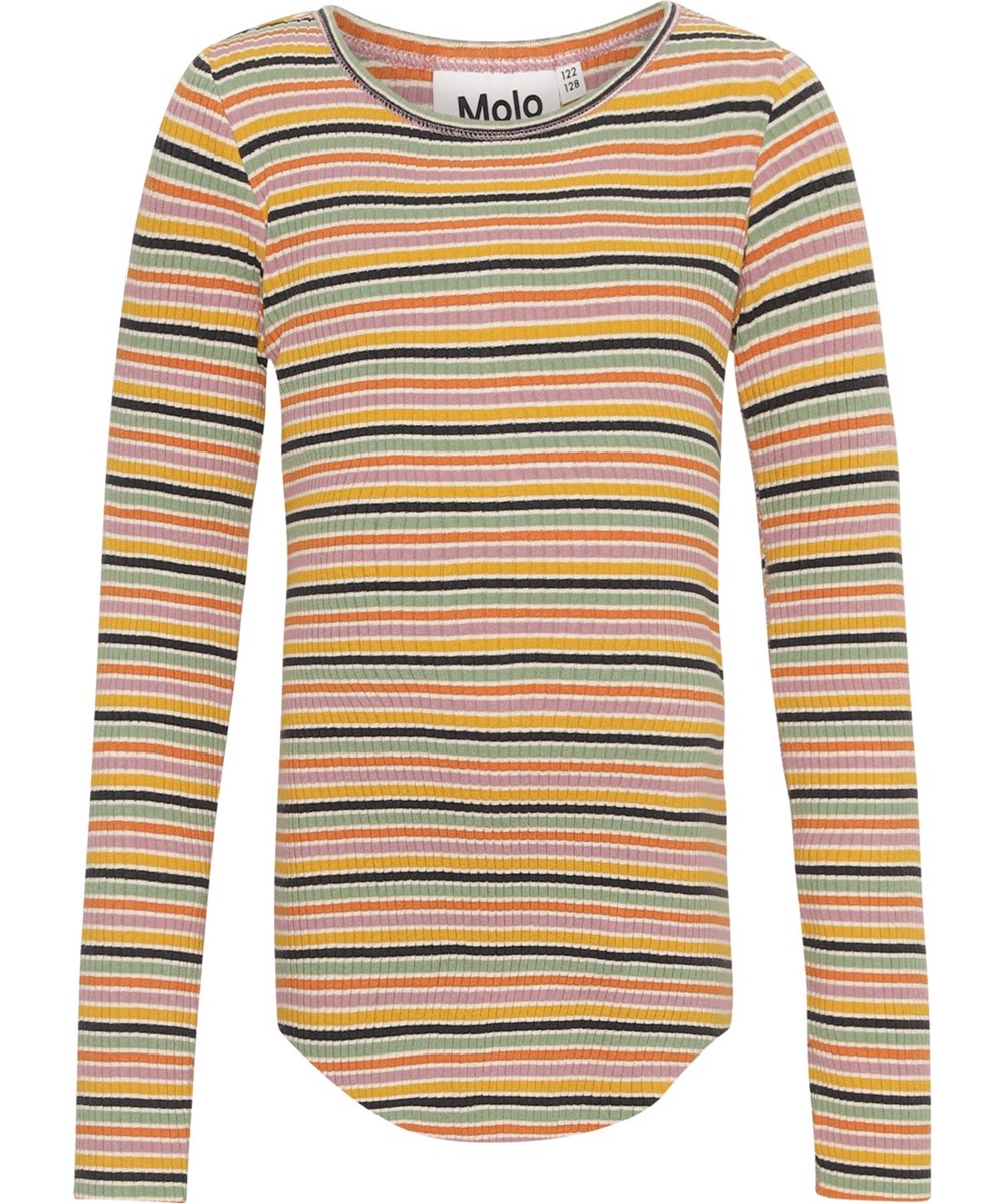 Rochelle - Mini Nebular - Biologische rib top met strepen