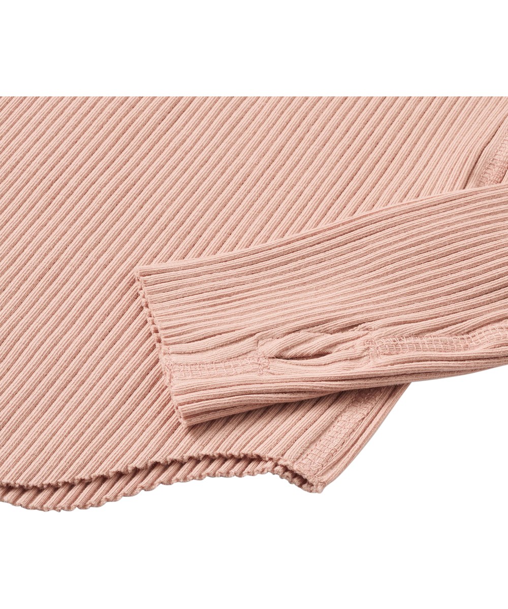 Rochelle - Petal Blush - Roze kinder longsleeve gemaakt van biologisch katoenen rib.
