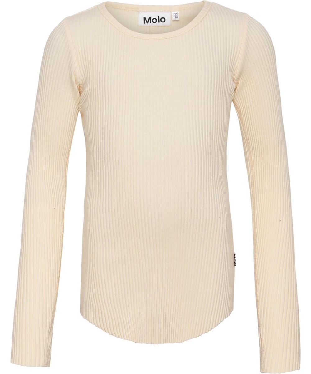 Rochelle - Banana Crepe - Gele biologische rib shirt