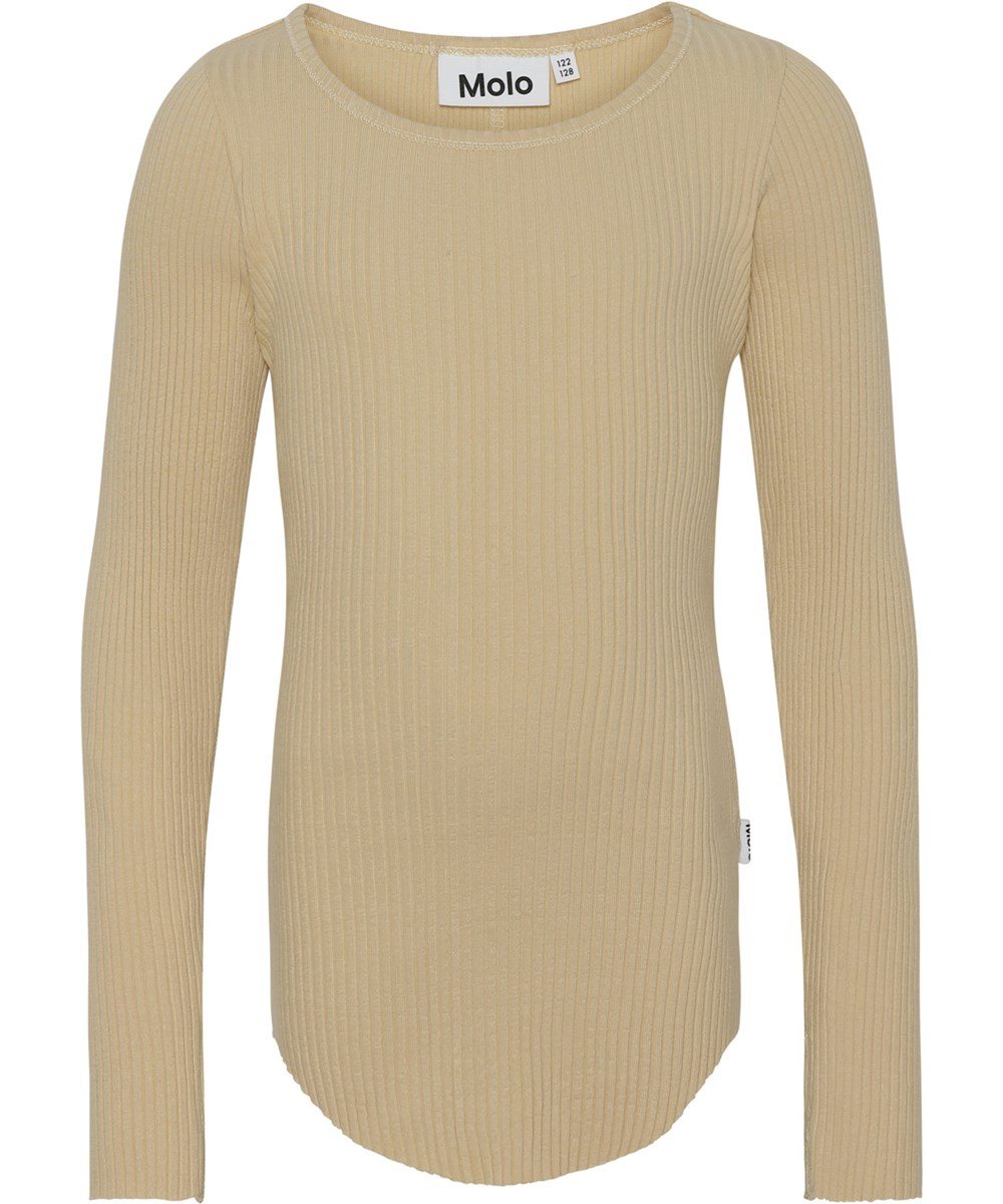 Rochelle - Starlight - Gele biologische rib top