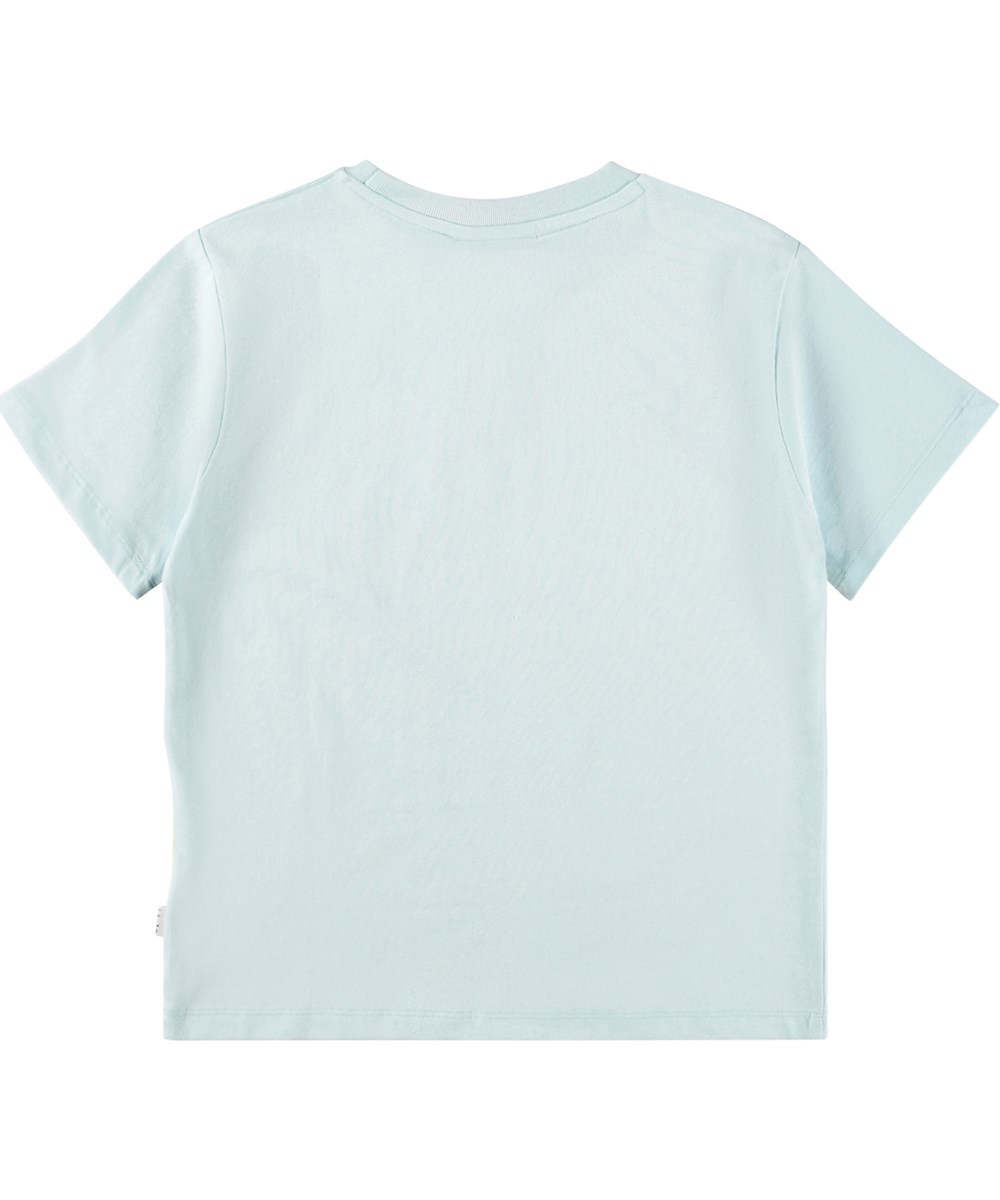 Rodney - Yellow Flora - Lichtblauw kinder T-shirt gemaakt van biologisch katoen