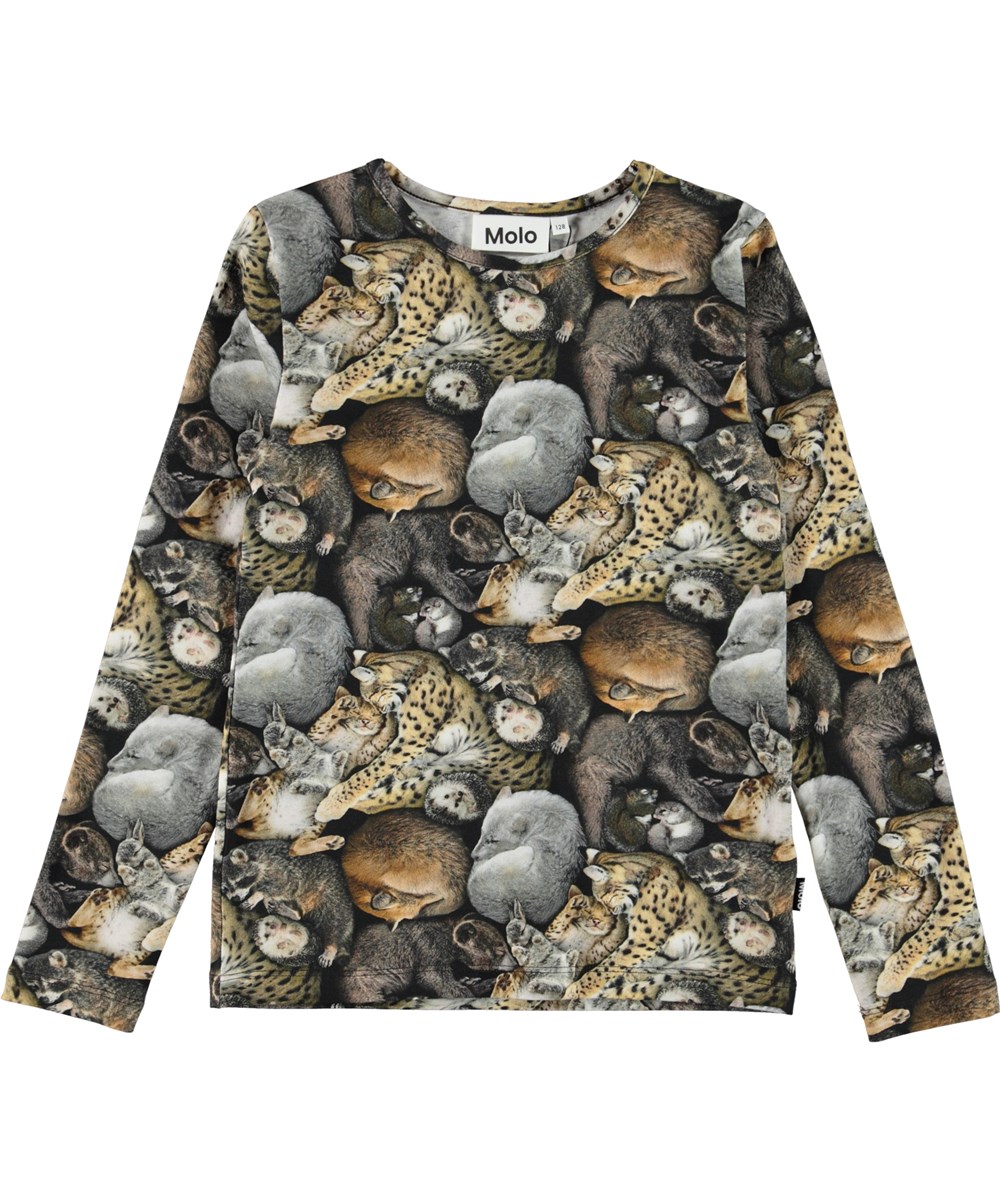 Rose - Hibernation - Biologische longsleeve met slapende dieren