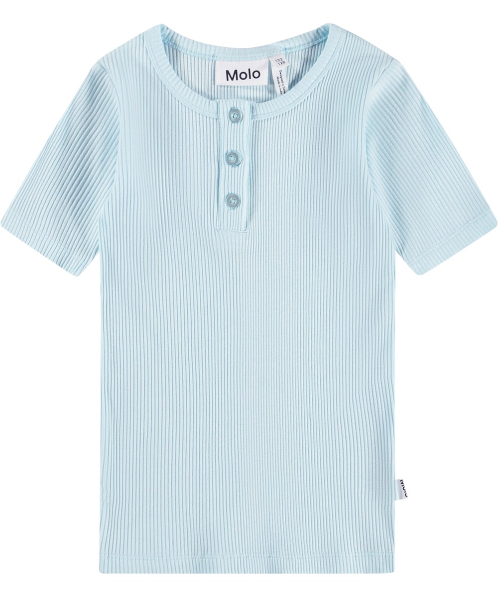 Rosey - Morning Sky - Lichtblauw kinder T-shirt gemaakt van viscose rib