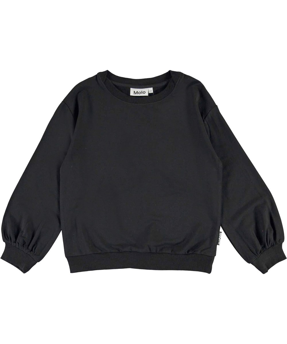 Ryba - Black - Zwarte trui met pofmouwen