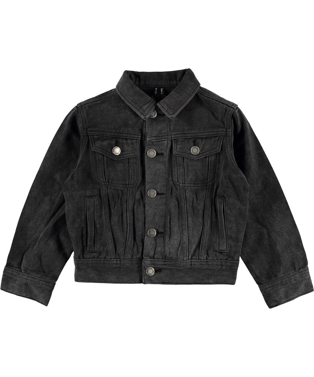 Harald - Washed Black - Mørkegrå denimjakke.
