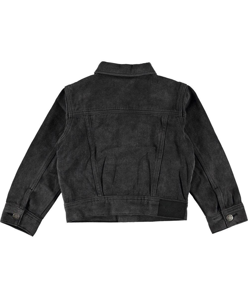 Harald - Washed Black - Mørkegrå denimjakke.