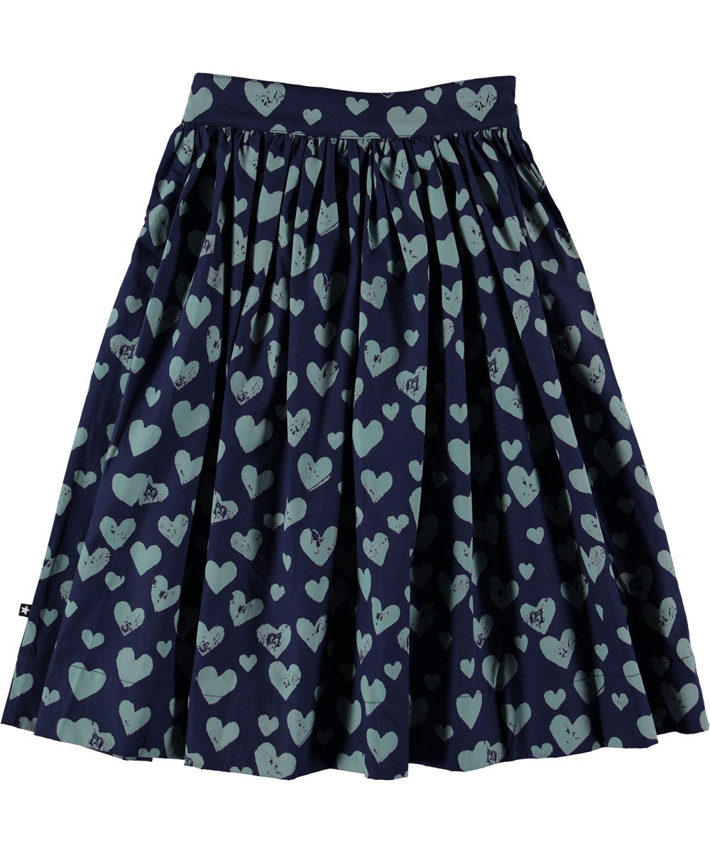 Brittany - Blue Love - Blå kjol med hjärtan.