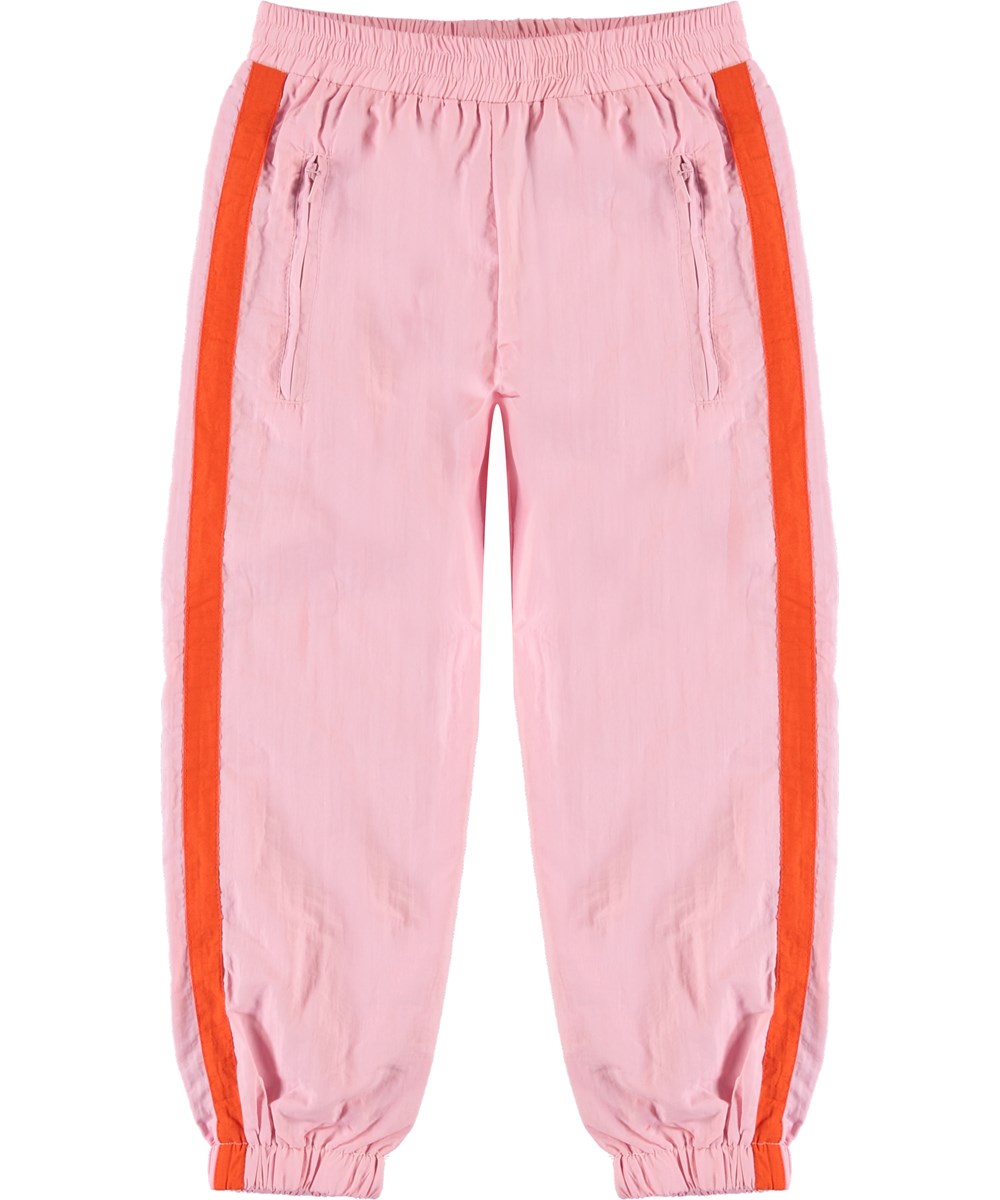 Avery - Chalk Pink - Sporty pink track pants.
