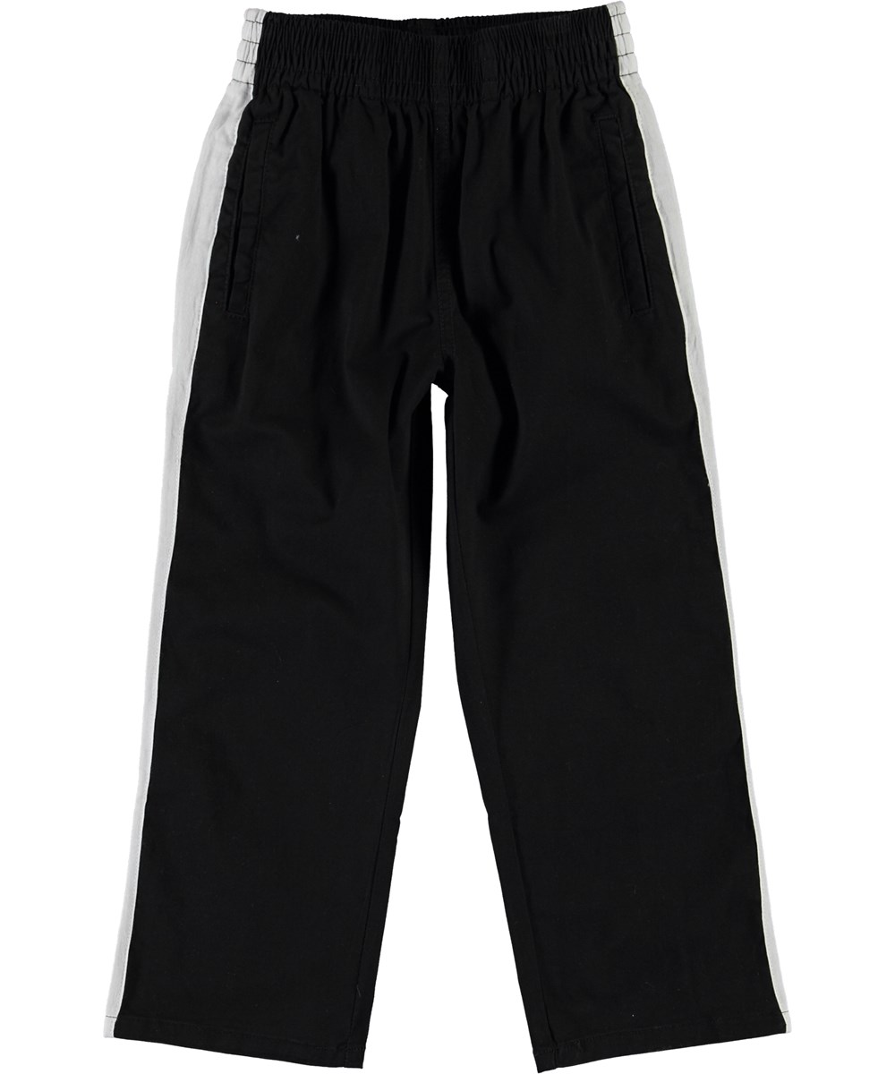 Avid - Black - Black pants with white stripe