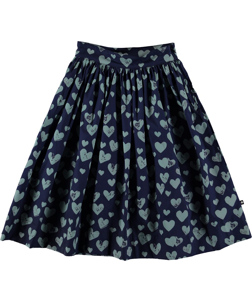 Brittany - Blue Love - Blue skirt with heart.