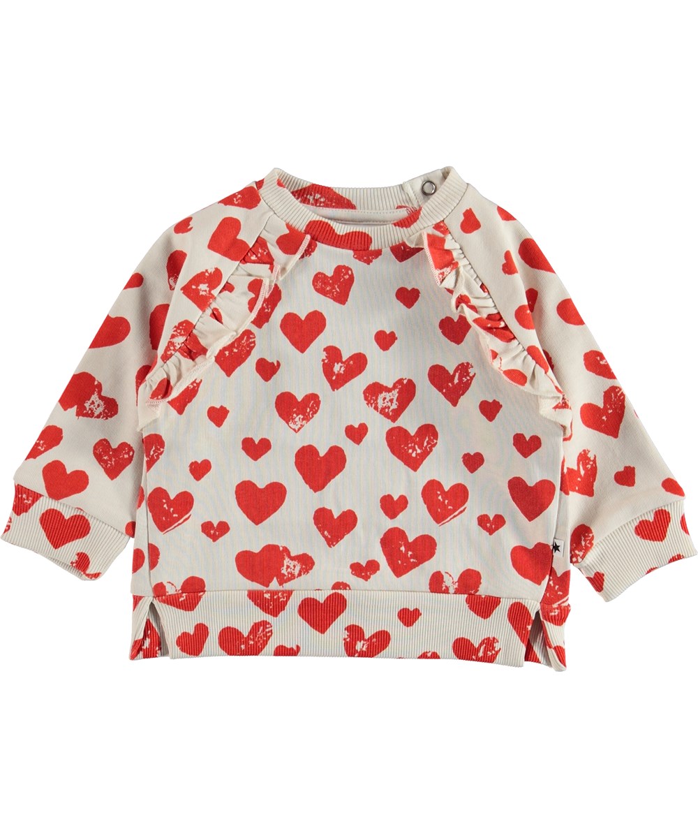 Dayna - All Is Love - Baby sweatshirt with hearts.