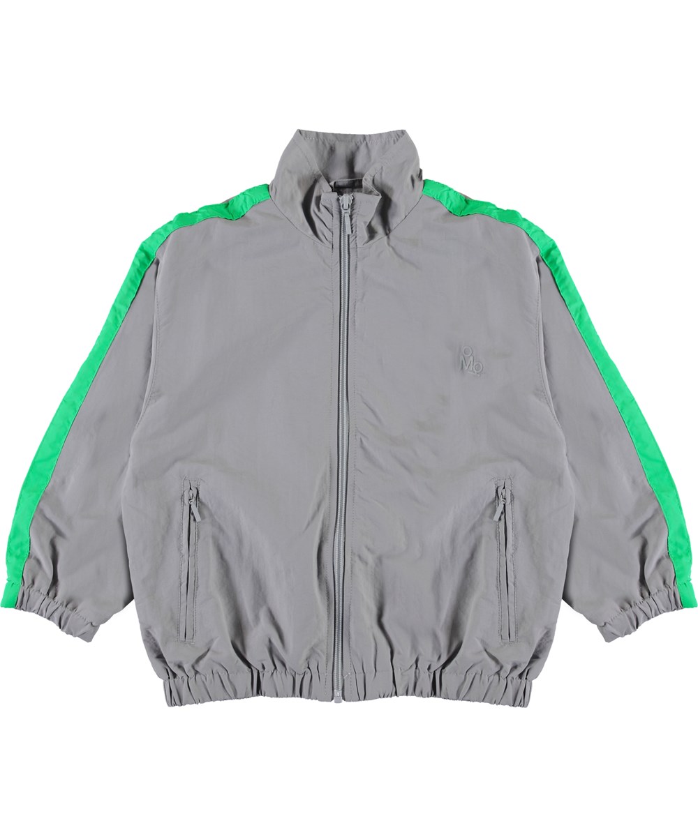 Mates - Ghost Grey - Grey sporty jacket with stripes.  