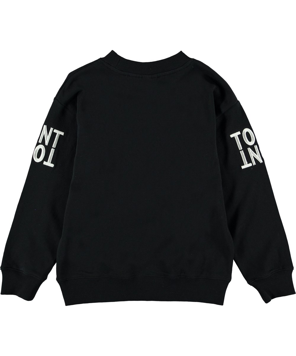 Morrison - Black - Sort sweatshirt med hvid tekst. 