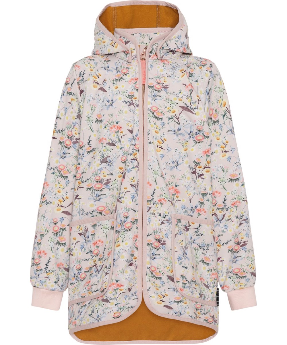Hillary - Mini Meadow - Praktische Recycling-Softshell-Jacke mit Blumendruck
