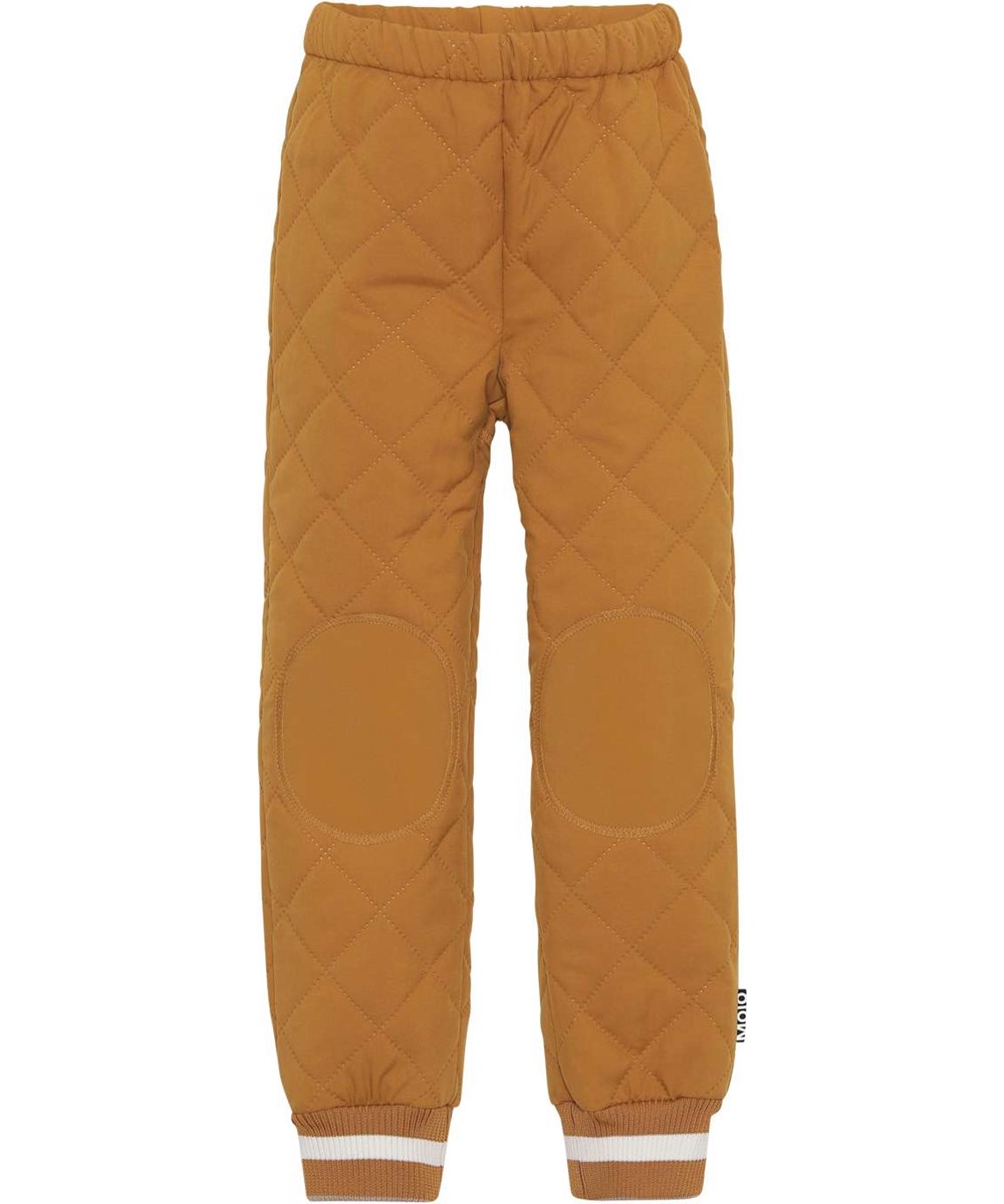 Hoti - Almond - Recycelte Thermohose in Goldgelb