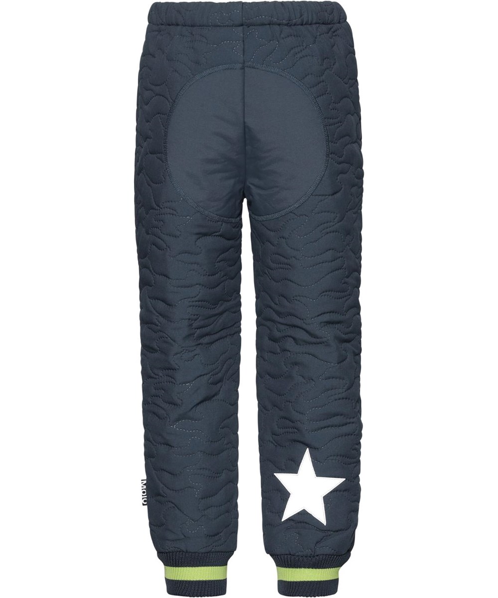 Hoti - Summer Night - Dunkelblaue Thermohose mit grünen Streifen