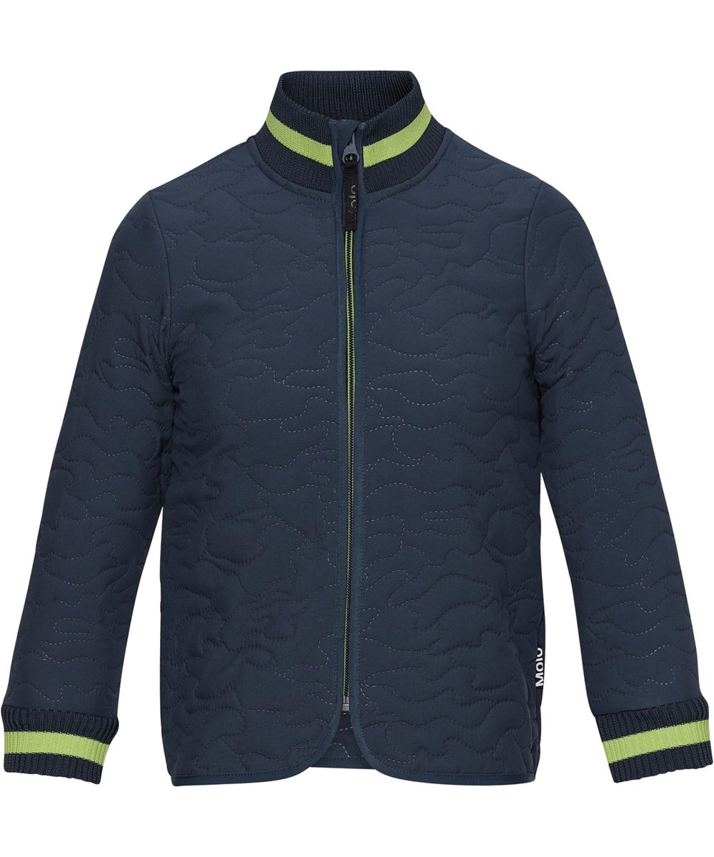 Husky - Summer Night - Dunkelblaue Thermojacke mit grünen Streifen