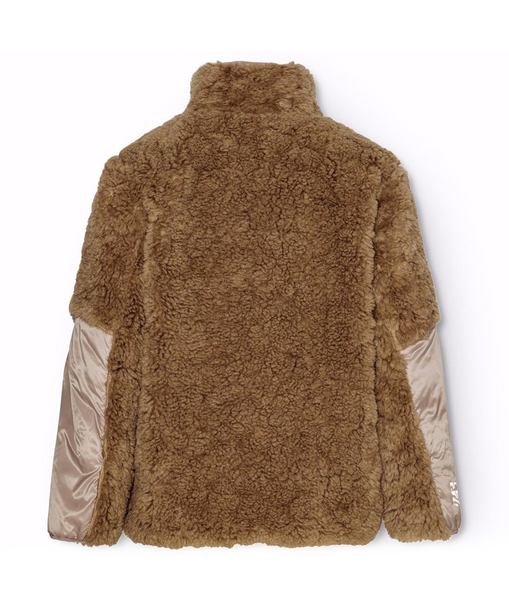 Ugo - Mocha - Wendbare Fleecejacke für Kinder in Brauntönen